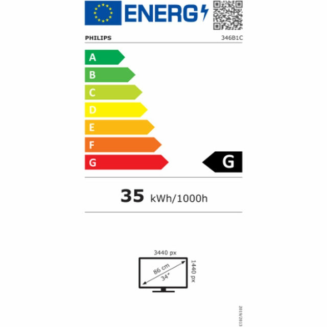 Écran Philips 346B1C/00 34" LED VA LCD Flicker free 50-60  Hz