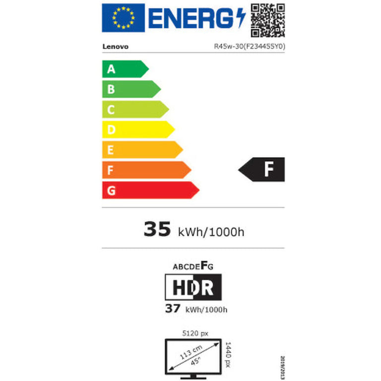 Écran Lenovo R45w-30 4K Ultra HD 44,5" LED HDR VA 50-60 Hz