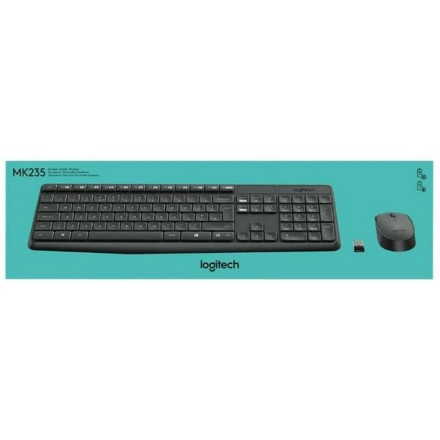 Clavier et souris sans fil Logitech 920-007919 Gris Espagnol Qwerty QWERTY