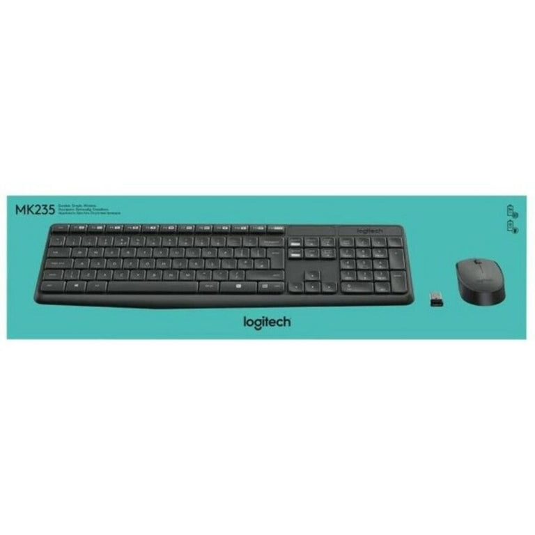 Clavier et souris sans fil Logitech 920-007919 Gris Espagnol Qwerty QWERTY