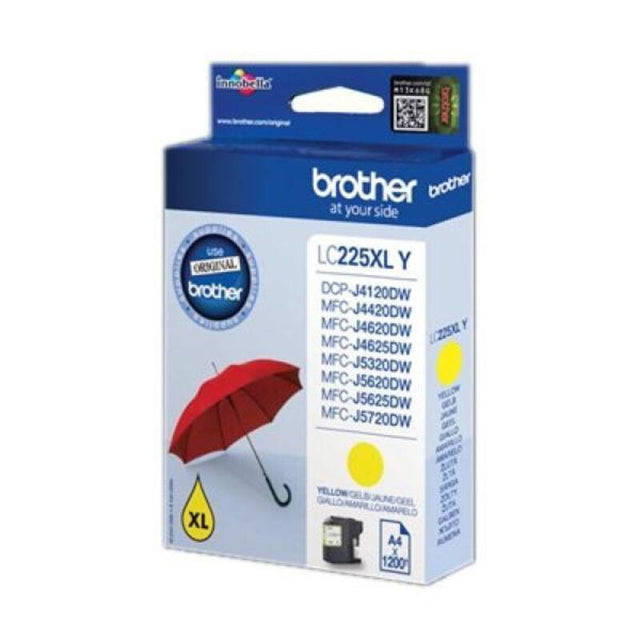 Cartouche d'Encre Compatible Brother LC-225XLYBP Jaune