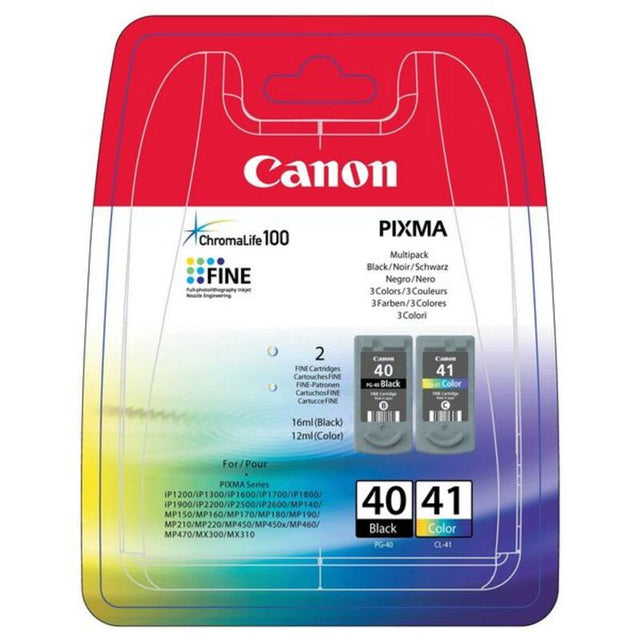 Cartouche d'Encre Originale (lot de 2) Canon PG-40/CL41 Noir Tricolore Jaune Cyan Magenta Oui